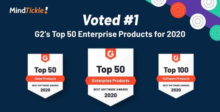 Cover image for Mindtickle Voted #1 Enterprise Product in G2 Best Software Companies 2020 List