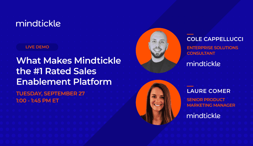 Live Demo: What Makes Mindtickle the #1 Rated Sales Enablement Platform